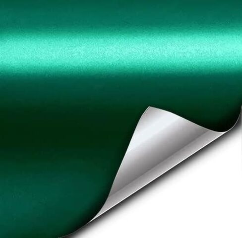 VViViD Emerald Dark Green Satin Chrome Vinyl Wrap Stretch Conform DIY Easy to Use Air-Release Adhesive (3ft x 5ft) in Kuwait
