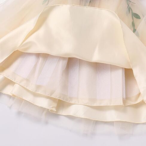 IDOPIP Toddler Baby Embroidery Flower Girl Dress for Kids Wedding Pageant Party Prom Gown Communion Birthday Tulle Dresses in Saudi Arabia
