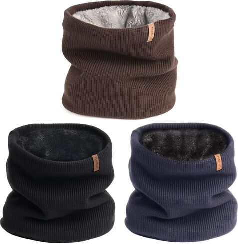 FURTALK 3 Pack Winter Scarf for Men Neck Gaiter Women Face Cover Neck Warmer Cold Weather Thick Warm Scarves in Saudi Arabia