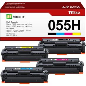 055H Toner Cartridge Set: MF743cdw MF741cdw Toner for Canon 055 Toner Cartridge Set to Work with Canon Color ImageCLASS MF743Cdw MF741Cdw Printer, Black Cyan Magenta Yellow 4 Pack mf741c/743c Toner