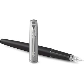 Parker Jotter Fountain Pen | Royal Blue | Medium Nib with Blue Ink | Gift Box