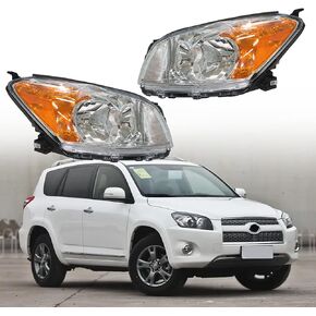 Headlights Repalcement for 2009 2010 2011 2012 Toyota RAV4 Headlamps Headlight Assembly pair Driver and Passenger Side
