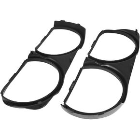Front Headlight Lamp Bezel Trim LH LF & RH RF Fits for Dodge Challenger 2015-2017 Replaces 68259052AB, 68259053AB, CH2511101, CH2510101
