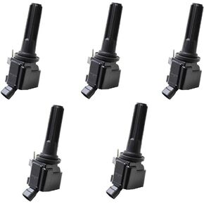ENA Set of 5 Ignition Coil Pack Compatible with Chevy GMC Hummer 2007 2008 2009 2010 2011 2012 Colorado, 2007-2012 Canyon, 2007-2010 H3, 2009-2010 H3T 3.7L Replacement for UF497 12629472 H6T15271ZC
