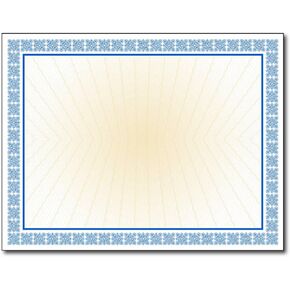 Westminster Blue Value Certificates - 100 Sheets - Inkjet/Laser Compatible - Blank for Customization - Great for Graduations, Acheivements & Awards