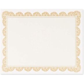 Award Certificates with Brown Border, 8.5x11 in Computer Printer Paper (96 Pack)