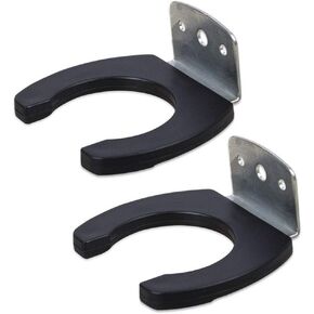 2 Pcs Universal Microphone Wall Hanger Hook Holder Stand Bracket for Home Hotel Karaoke Use, Black