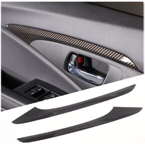 2PCS Front Inner Door Decorative Strip Cover Trim for Honda Pilot 2016 2017 2018 2019 2020 2021 2022, ABS Auto Inner Door Panel Sticker Protector Accessories, (Carbon Fiber Pattern)