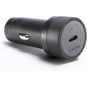 mophie 42W Dual USB-C + USB-A Car Charger, Universal AUX Compatibility, LED Indicator, Fast Charging, Multi-Device