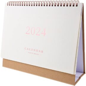 Office Decor 2024 Desktop Calendar Jul. 2023-Dec.2024 Standing Flip Desktop Calendar Monthly Daily Planner Calendar for Home Office Planner Organizer Large (Pink) Desk Decor