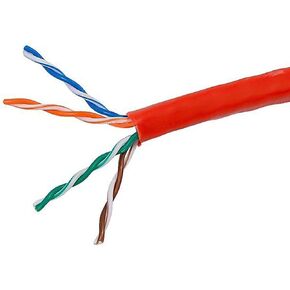 Monoprice Cat5e Ethernet Bulk Cable - 1000 Feet - Red | Network Internet Cord - Solid, 350MHz, UTP, CMR, Riser Rated, Pure Bare Copper Wire, 24AWG, No Logo (UL) in Kuwait