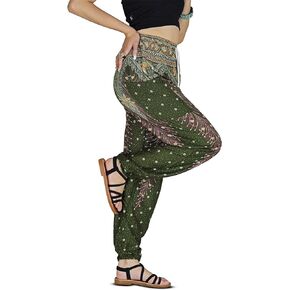 Your Cozy Harem Pants Womens Plus Bohemian Yoga Elephant Beach Casual Printed Drawstring Trousers