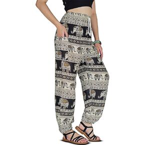 Your Cozy Harem Pants Womens Plus Bohemian Yoga Elephant Beach Casual Printed Drawstring Trousers in Kuwait