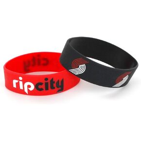Aminco NBA Portland Trail Blazers Wide Bracelet, 2-Pack