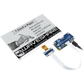 waveshare 7.5inch E-Ink Display HAT Compatible with Raspberry Pi 4B/3B+/3B/2B/B+/A+/Zero/Zero W/WH/Zero 2W Series Boards 800×480 Resolution SPI Interface