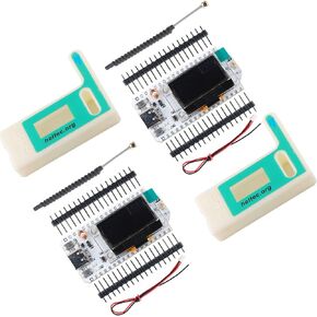 2 Sets of ESP32 OLED WiFi LoRa 32 V3 Kit Type-C USB IoT Module Development Board SX1262 Integrated WiFi Bluetooth 863MHZ-928MHZ + IPX IPEX 1.13 UF.L Antennas + Cases
