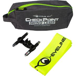 EyeLine Golf Check Point Swing Laser - High End Green Lasers Rapidly Improve Your Swing and Fix Your Slice or Hook Shots- Swing Trainer, Path Aid, Greater Distance - Driver and Irons