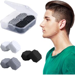 6pcs Jaw Exerciser, Silicone Jaw Muscle Strengthener with 3 Resistance Levels Jaw Trainer for Double Chin Removal Jaw Toner Chin Trainer Face Sculptor for Women Men(3 Colors)