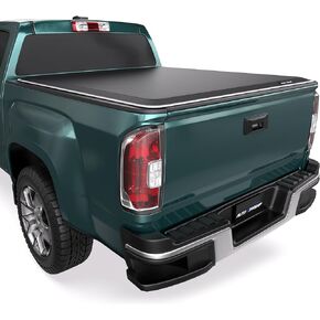 Soft Roll Up Truck Bed Tonneau Cover Compatible for 14-18 Chevy Silverado/GMC Sierra 1500 (19 LD/LTD), 15-18 Silverado/Sierra 2500 3500 HD,Fleetside 8FT —96" (Reflective Style)