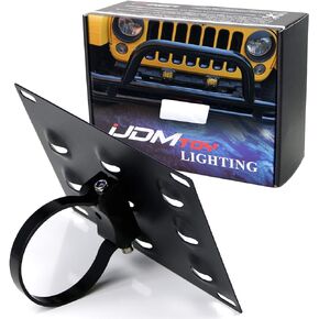 iJDMTOY No Drill Required 3-Inch Bumper Guard Tube Mount License Plate Bracket/Holder