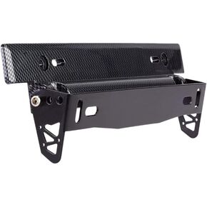 License Plate Holder,Adjustable ABS Racing License Plate Bracket,Universal Carbon Fiber Look License Plate Frame, DIY Modification Accessory