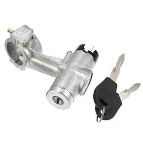 ACROPIX Ignition Switch Cylinder Lock Assembly Fit for Nissan 720 - Pack of 3 Silver Tone