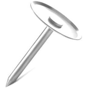 Cap Nails for Mass Loaded Vinyl Installation - Professional Grade Heavy-Duty MLV Nail for Soundproofing Noise Barriers - 1 ½" Long -100 Nails - Made in USA