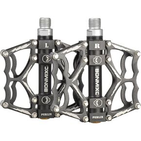 Bike Pedals 9/16" Skull Pattern Mountain Bike Pedals Sealed Bearing Bicycle Pedals Aluminum Alloy Flat Road Bike Pedals