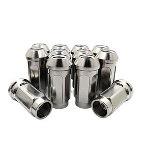 RISON Titanium Lug Nuts 20 PCS Open End Titanium Locking Lug Nuts M12*1.5*45MM Original Burnt Blue Ti Open Anti-theft Hub Nut for Car Racing Nice Looking Ultra Light Lug Nuts (M12*1.5*45MM, Original)