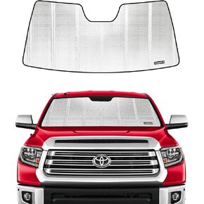 Windshield Sun Shade for 2014-2021 Toyota Tundra Front Window Sunshade. Reflective Rigid Material