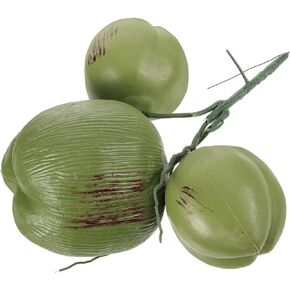1 Bunch Artificial Coconut Fake Fruit Simulation Coconut for Hawaiian Luau Tropical Theme Party Decoration