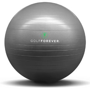 Stability Ball Proven by Golfer Scottie Scheffler | Golf Training Exercise Ball | Premium Golf Training Workout Ball to Build Swing Speed, Improve Balance & Strengthen Core | 65cm | Grey