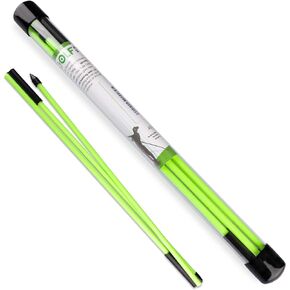 Golf Alignment Stick - Golf Sticks Alignment Aid 48" Golf Alignment Rods 2 Pack for Aiming, Putting, Full Swing Trainer, Posture Corrector Golf Training aid with Clear Tube Case