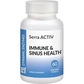 Serra ACTIV - 60 Vegan Capsules - Supports Cardiovascular Health - Acid-Resistant Serrapeptase - 120,000 SPU - Immune Support - Systemic Enzymes