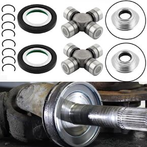 Front Axle Seal And Greaseable U Joint Kit Fits Ford F250 F350 2005-2015 Superduty Single And Dual Rear Wheel 4x4 Trucks Replaces 2017426 2014835 54983 SPL55-3X 25-332X