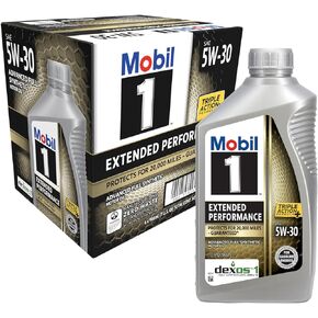 Mobil 1 Extended Performance Full Synthetic Motor Oil 5W-20, 1 Quart (6-pack)