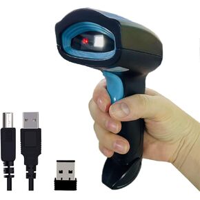 2D QR Code Scanner Wireless, Rabitpos Automatic Barcode Scanner for POS System, 1D PDF417 Screen Scanning Barcode Reader for Warehouse Inventory,Supermarket,Retail Shop
