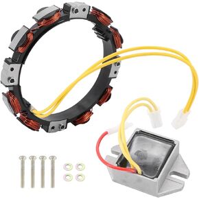 592830 Alternator Stator Fit for BS 10-16 Amp,Repacle 394890 393374 691185 696458 691064 S2546 S1742 SST18 X330 Z225 Z245 Z425 Z435 Z445 Z465 Lawn Mower with 845907 Voltage Regulator