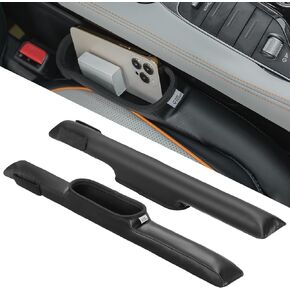 JOYTUTUS Car Seat Gap Filler Organizer 2 Pcs PU Leather Storage EVA Box Universal for Car SUV Truck for Cellphone Wallet Coin Key, Black in Saudi Arabia