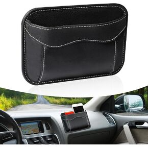 2023 حشو فجوات مقعد السيارة الجديد، منظم مقعد السيارة الجلدي، صندوق تخزين السيارة الفاخر للنساء والرجال، يمكنه تخزين الهواتف المحمولة والبطاقات والمحافظ والمفاتيح (أسود، عبوة واحدة) in Kuwait