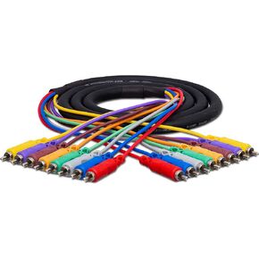 Hosa CRA-802 RCA to RCA Unbalanced Snake, 2 Meters