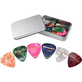 Guitar Picks 32pcs,PPpanda Guitar Plectrums For Your Electric, Acoustic, or Bass Guitar 0.46 0.71 0.96 1.2mm