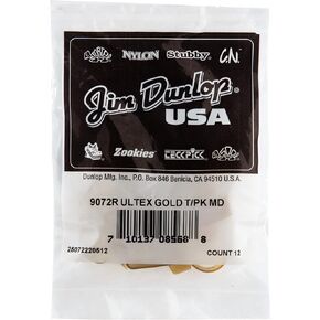 JIM DUNLOP 9072R Thumbpicks, Medium, 12/Bag