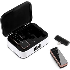 Wireless Lavalier Microphone for iPhone/iPad/Lighting Professional Mini Clip-on Lapel Microphone Omnidirectional