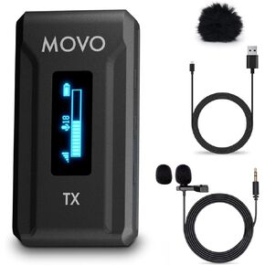 Movo WMX-2-TX 2.4GHz Wireless Lavalier Microphone Transmitter for The WMX-2 Wireless Microphone System - Add On/Not a Complete System
