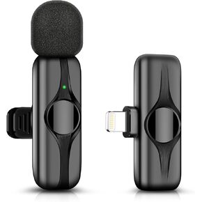 Mini Wireless Lavalier Microphone for iPhone ipad - Professional Wireless Lapel Mic with Long Battery Life Suitable for Video Recording, Life Streaming, Interview, Vlog, YouTube