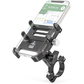 حامل هاتف للدراجة - حامل هاتف محمول بمقود الدراجة - حامل هاتف يدور 360 درجة متوافق مع iPhone 15 14 13 12 11 Pro Max، Samsung، Huawei، الهواتف الذكية 4-7 بوصة (نمط المقود المشبك)