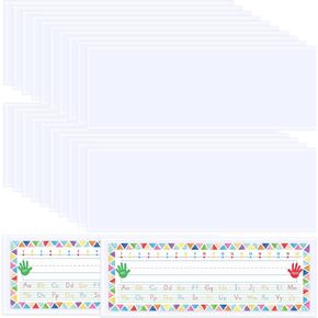 Nameplate Pocket Self Adhesive Nameplates Covers for Students Desk 40Pcs