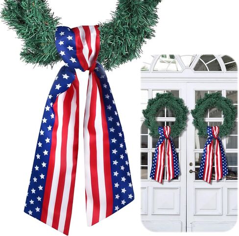 2 Pcs Wreath Sash for Front Door Wreath Sash Wreath Accessories for Embroidery Monogram Outdoor Indoor Party Yard Doorway 4.5" W x 56" L(Blue,Chinoiserie) in Saudi Arabia