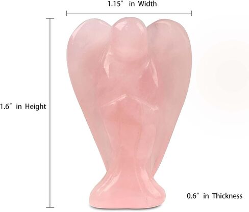 Amethyst Crystal Angel Crystals Healing Stones Spiritual Healing and Protection Guardian Statue Pocket Gemstone Decor Polished Peace Angel Figurine Meditation Love Gift for Women Men in Kuwait
